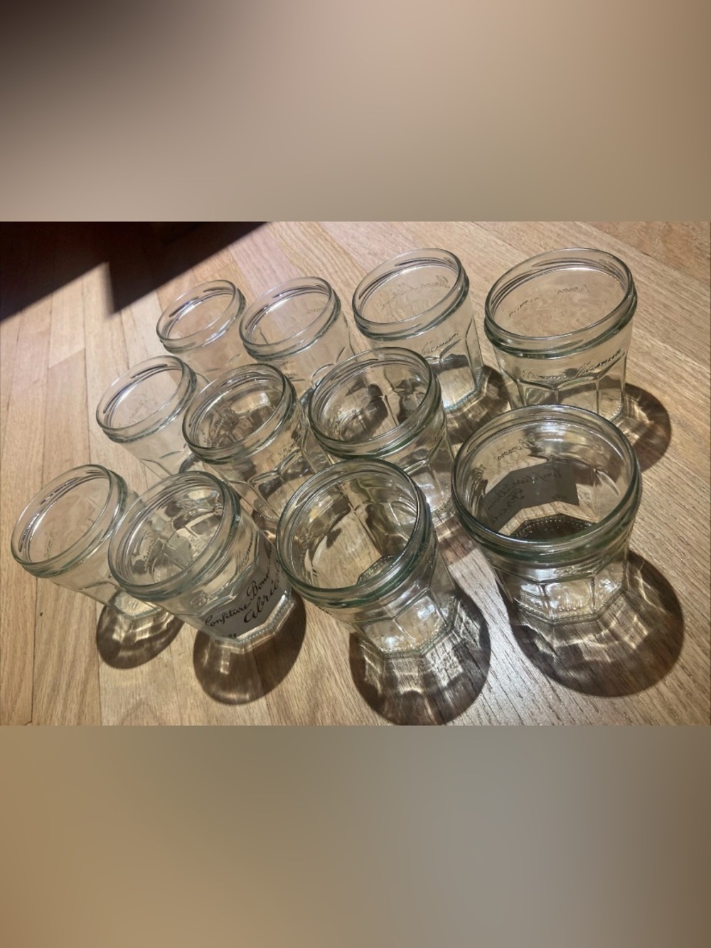 Bonne Maman Reusable Clear Glass Jam Jars 13 oz Set of 11 Craft